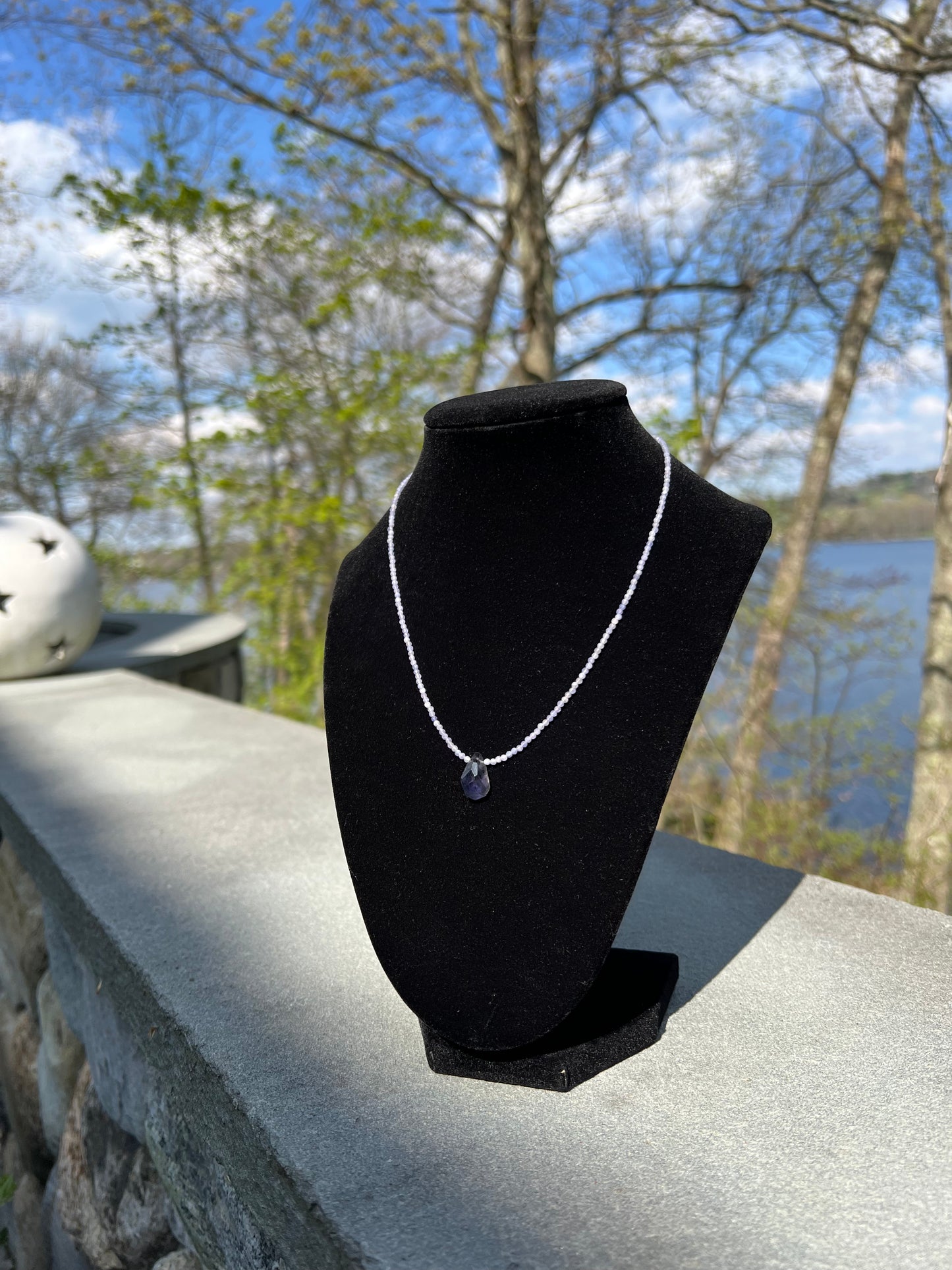 Dainty Tanzanite & Iolite Necklace