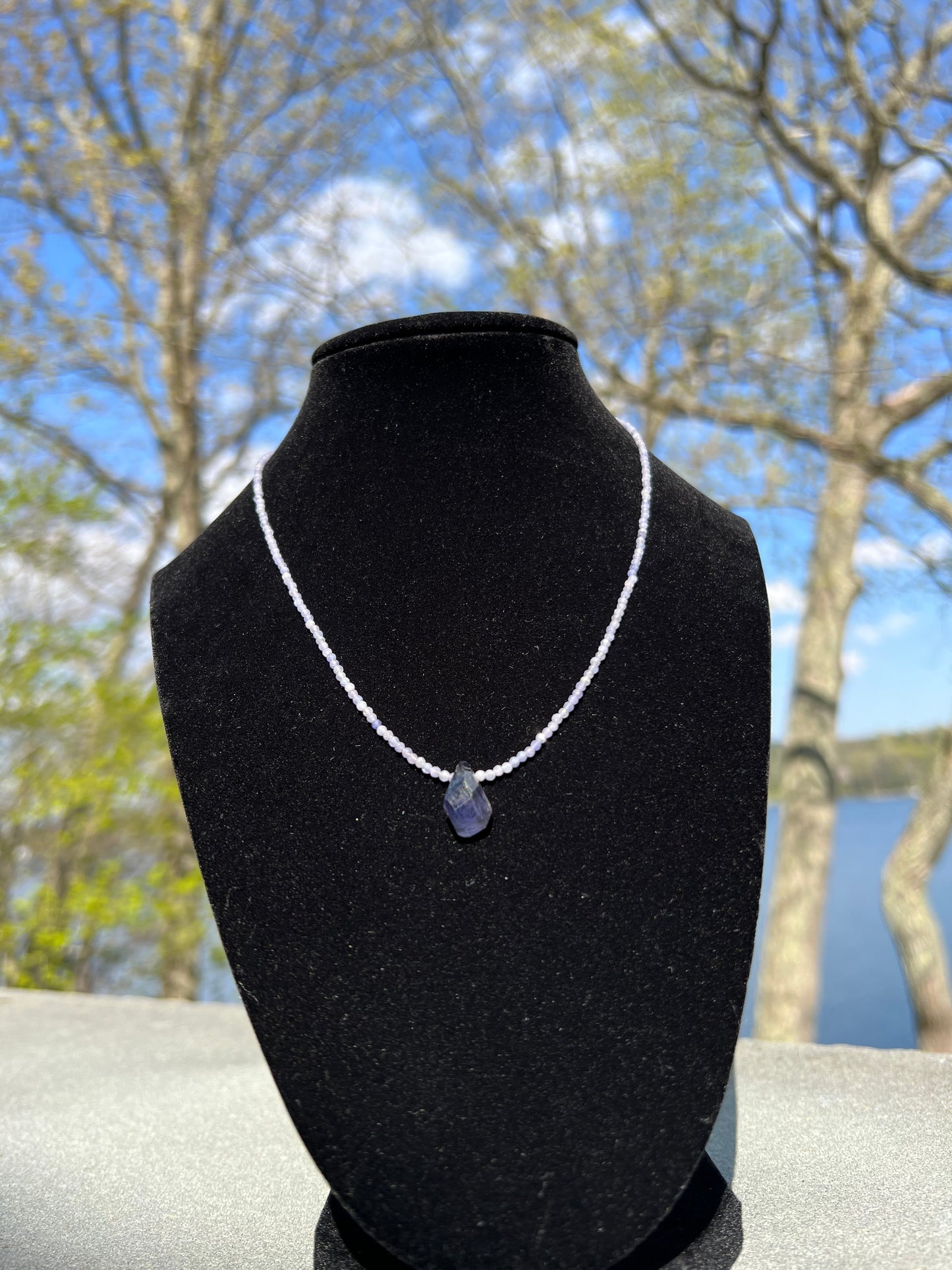 Dainty Tanzanite & Iolite Necklace