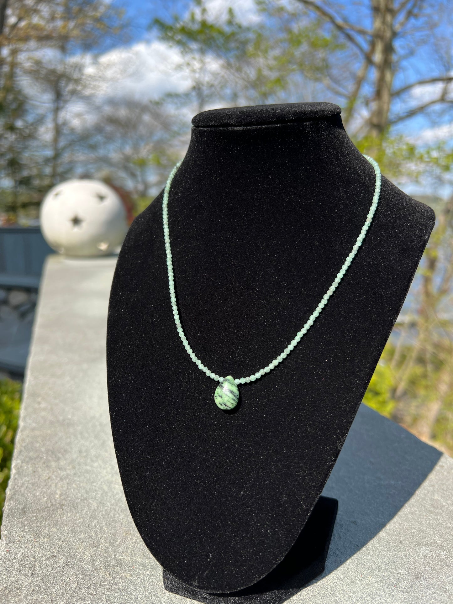 Jade & Zoisite with Ruby Necklace