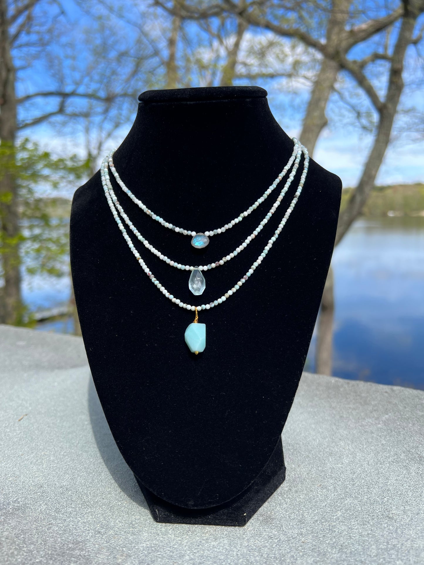 Larimar & Labradorite Necklace