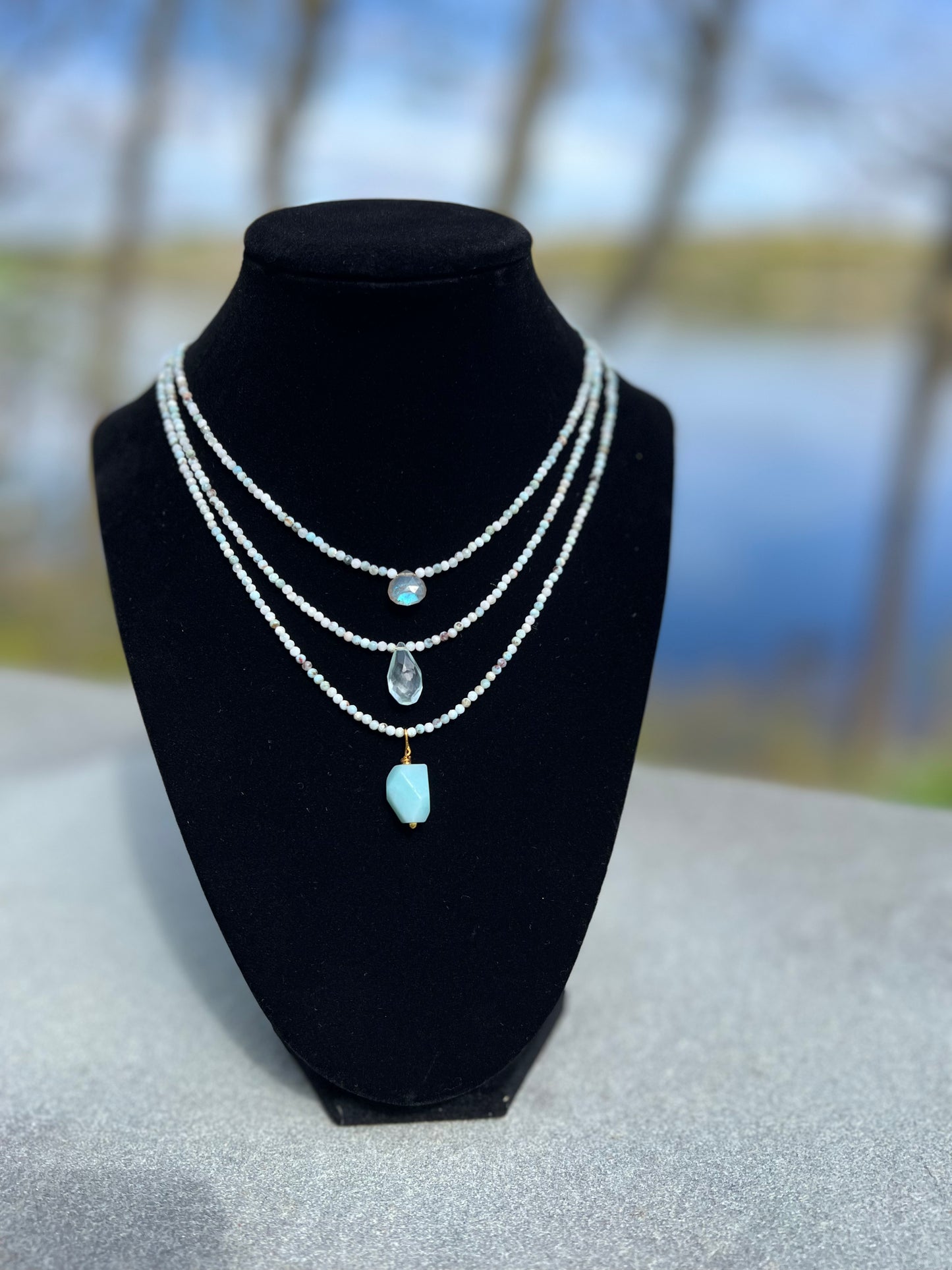 Larimar & Labradorite Necklace