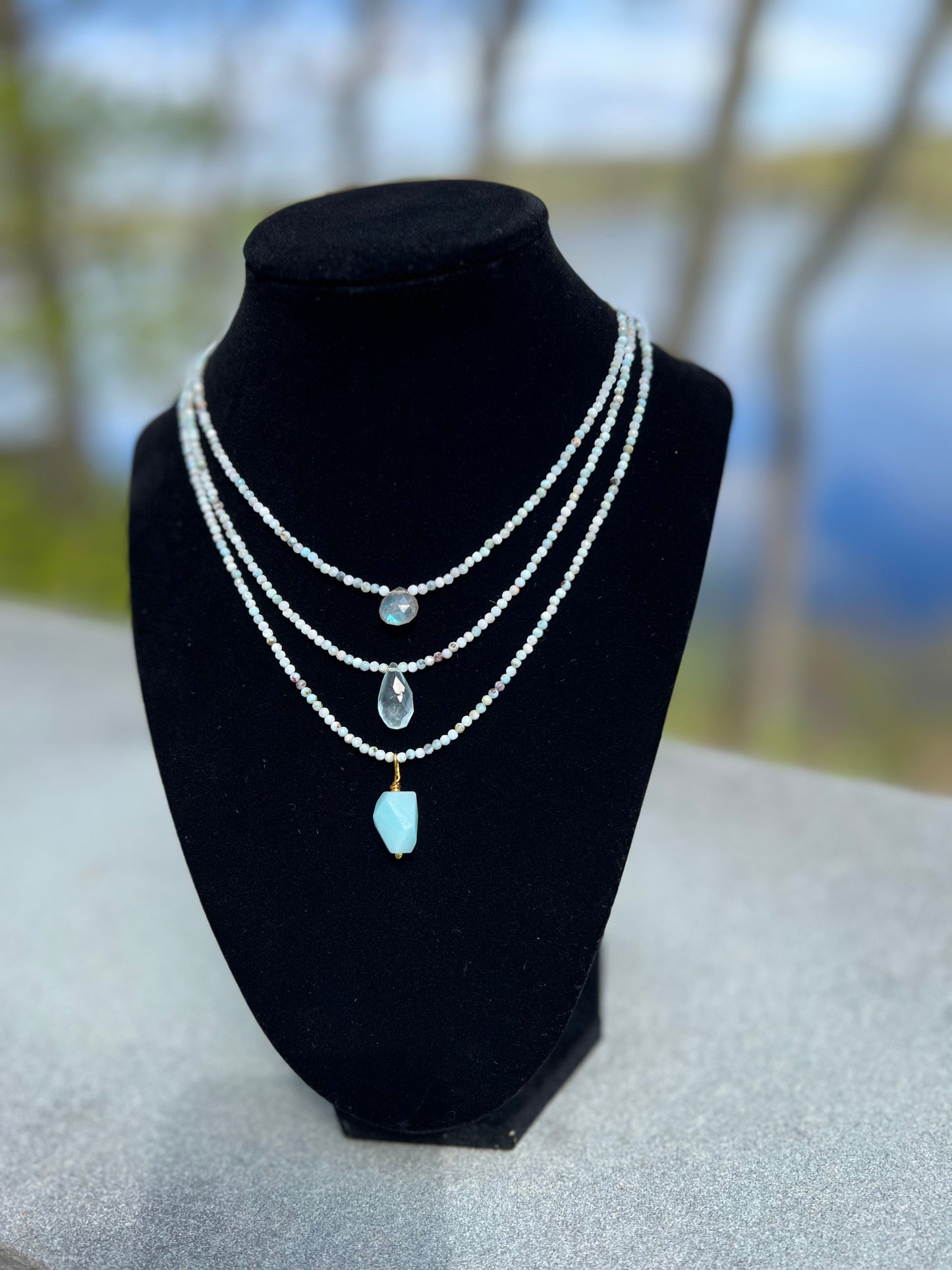 Larimar & Labradorite Necklace