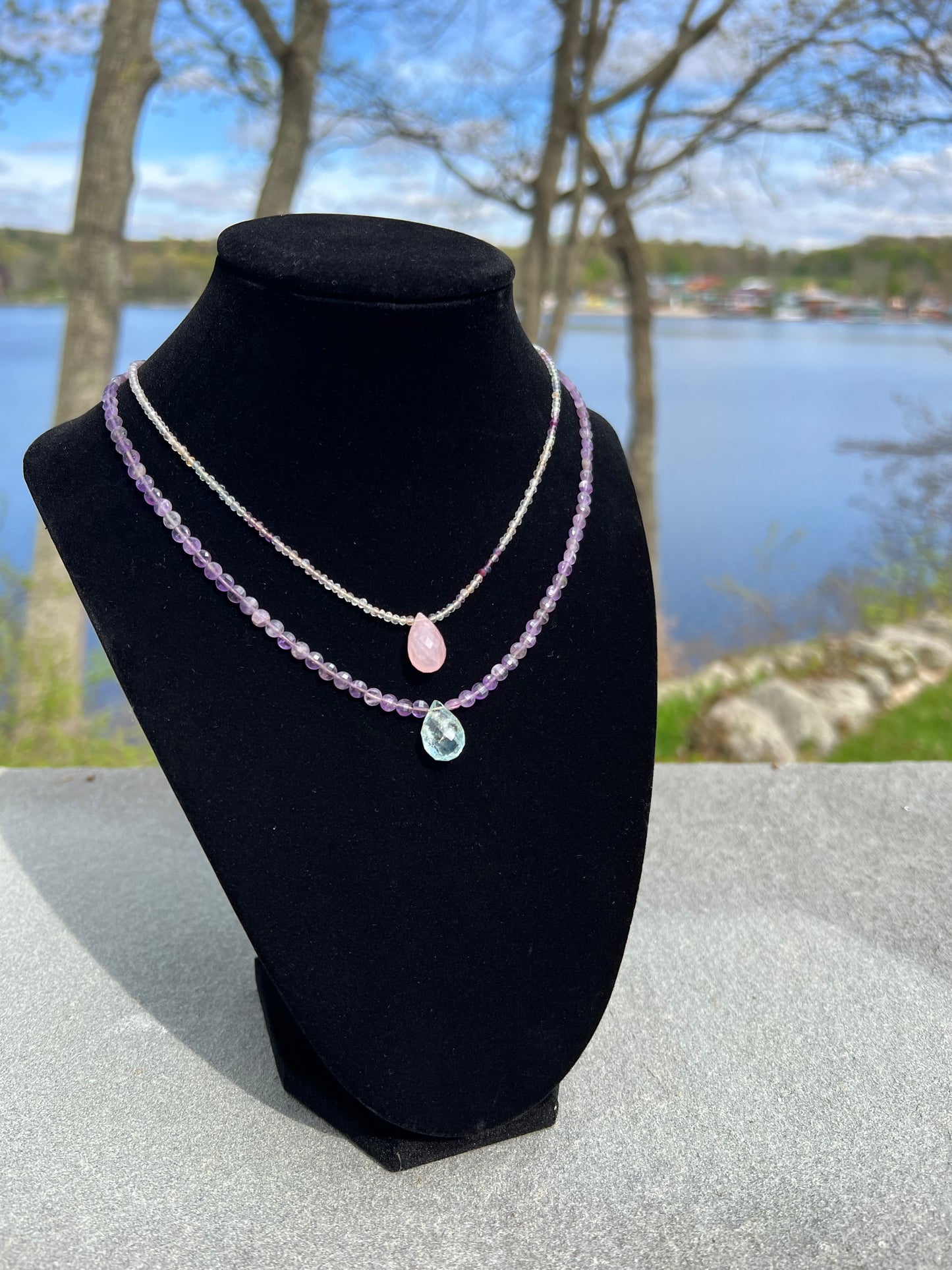 Fluorite & Rose Quartz Necklace