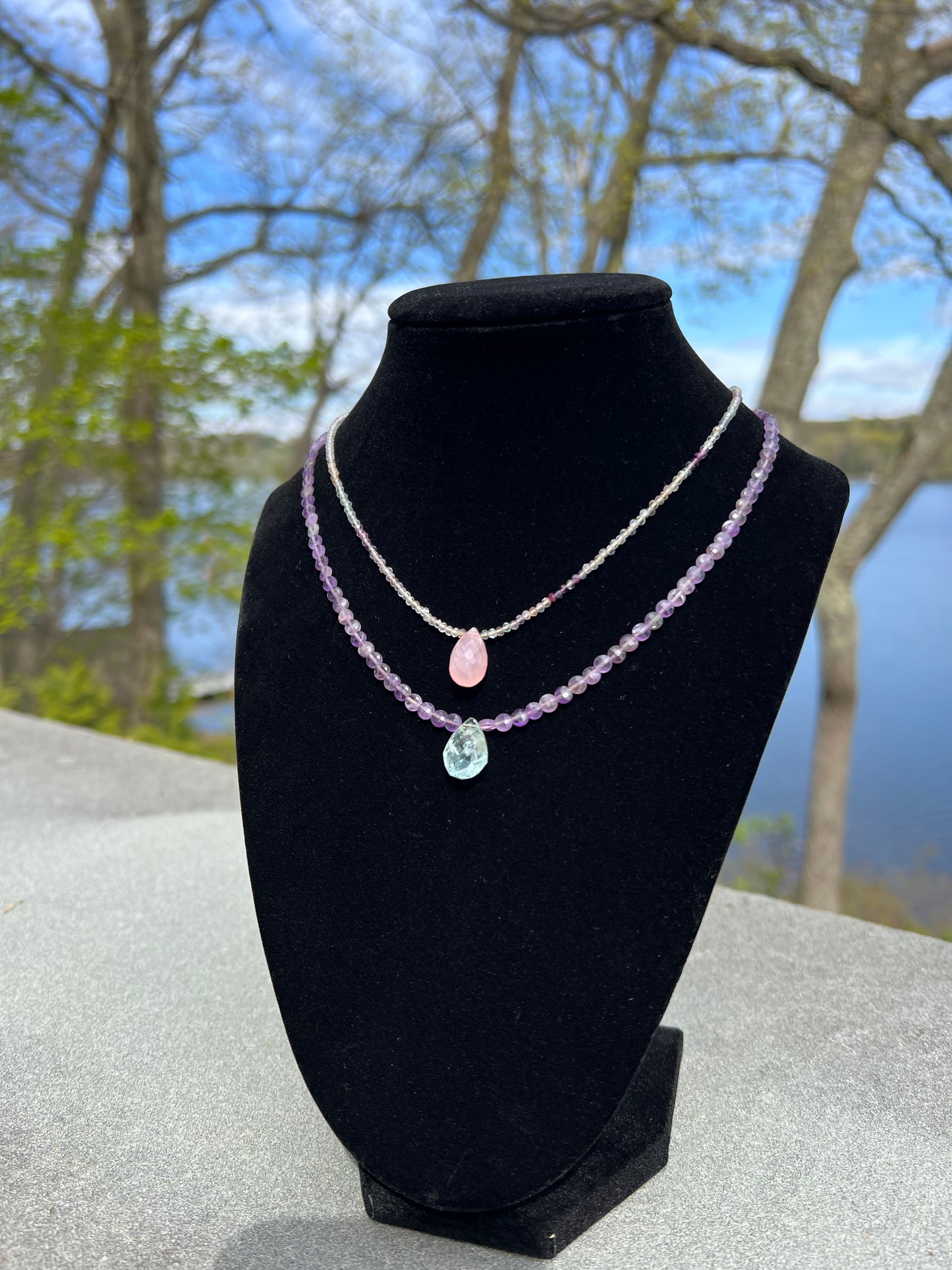 Fluorite & Rose Quartz Necklace