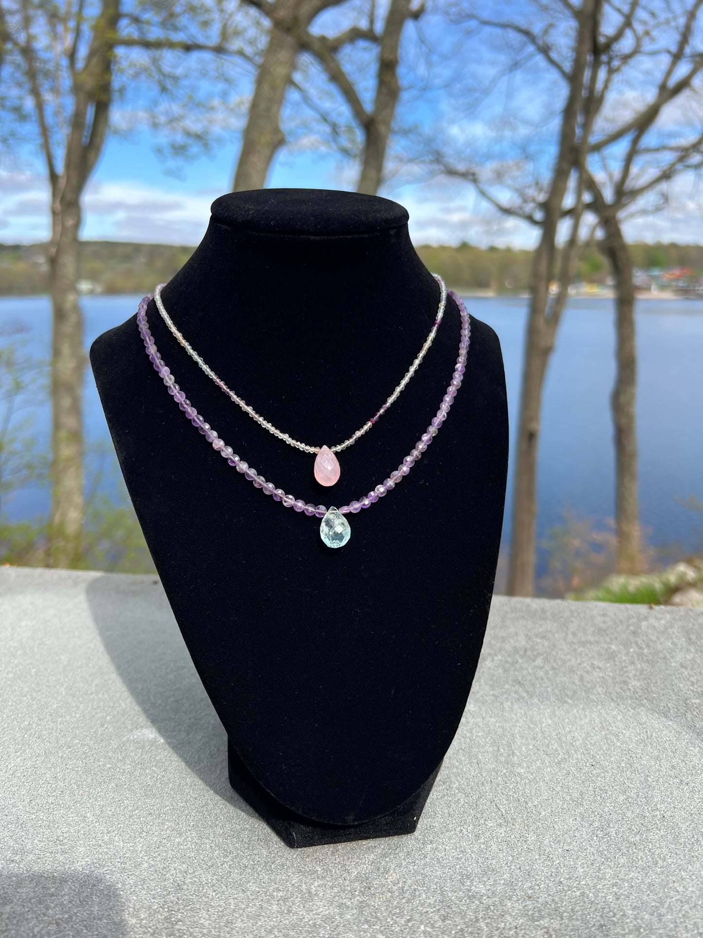 Fluorite & Rose Quartz Necklace