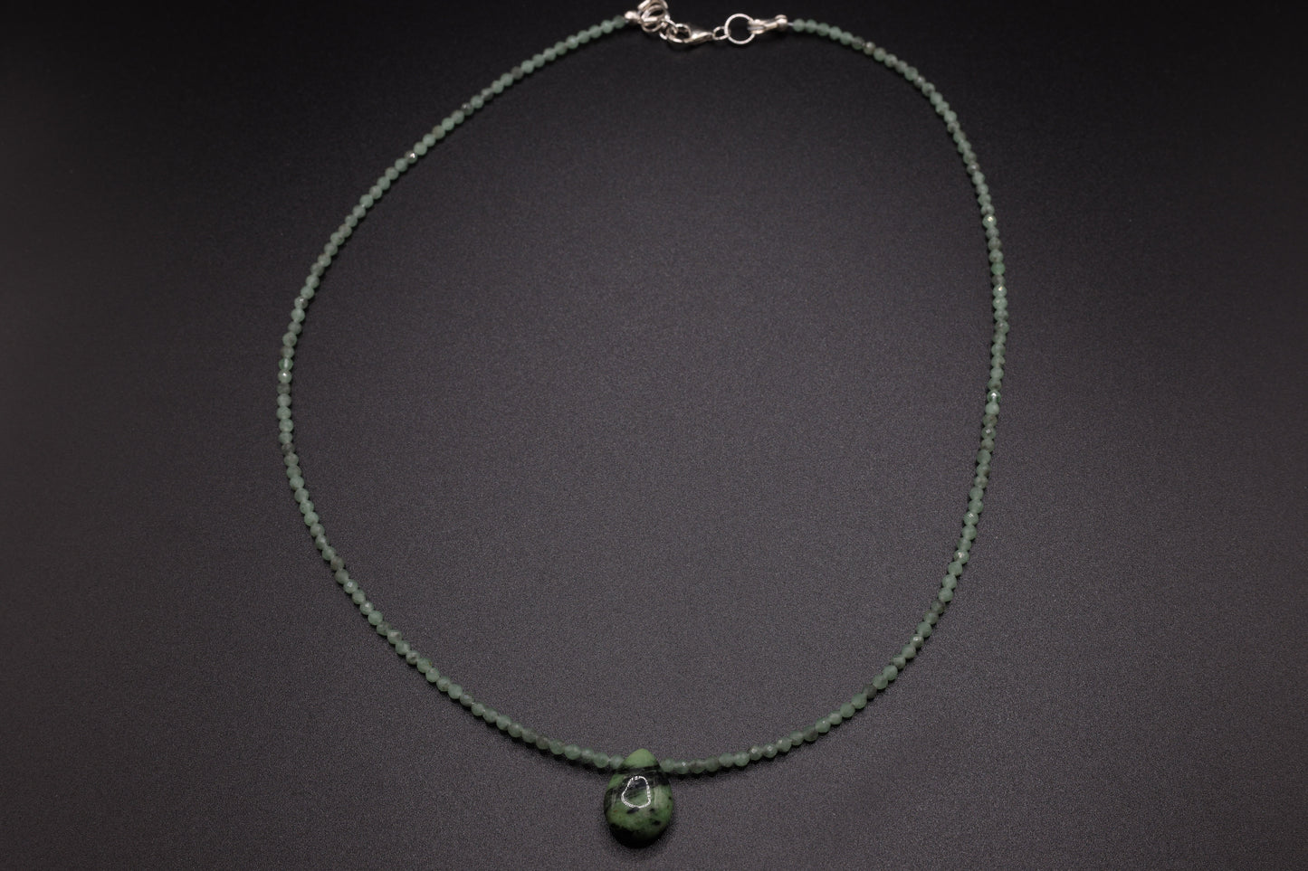 Jade & Zoisite with Ruby Necklace