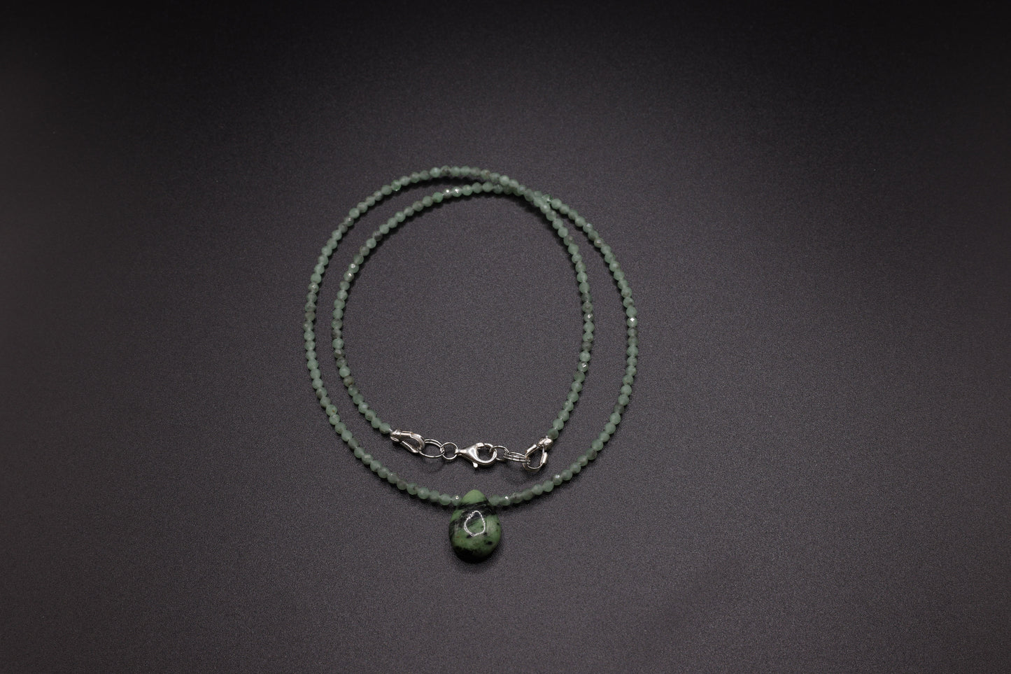 Jade & Zoisite with Ruby Necklace