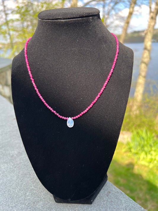 Ruby & Moonstone Necklace